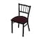 Holland Bar Stool Co 610 Contessa 18" Chair with Black Wrinkle Finish and Canter Bordeaux Seat 61018BW005 - alternate 1